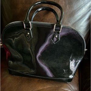 Black Patent Handbag. LV